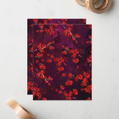 Carte De Correspondance Fleur de Cerisier 3 (Devant/Arrière en situation)