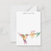 Carte De Correspondance Fleur de colibri personnalisée (Devant)