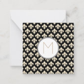 Carte De Correspondance Fleur De Lis Monogramme (Devant)