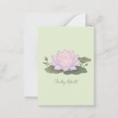 Carte De Correspondance Fleur de Lotus Douce (Devant)