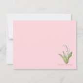 Carte De Correspondance Fleur de mai rose illustrée à la main (Dos)
