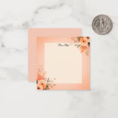 Carte De Correspondance Fleur de pêche (Devant/Arrière en situation)