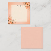 Carte De Correspondance Fleur de pêche (Devant / Derrière)