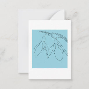 Carte De Correspondance Fleur de perce-neige personnalisée