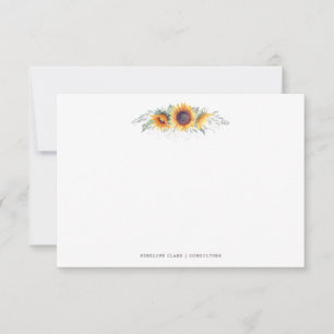 Carte De Correspondance Fleur de soleil rustique fixe