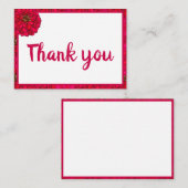 Carte De Correspondance Fleur de Zinnia (Devant / Derrière)