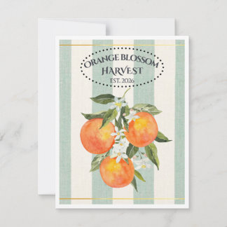 Carte De Correspondance Fleur d'Oranger - Label Citrus Méditerranéen