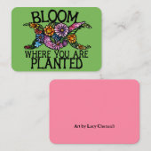 Carte De Correspondance Fleur où vous êtes planté (Devant / Derrière)