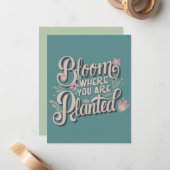 Carte De Correspondance Fleur où vous êtes planté (Devant/Arrière en situation)