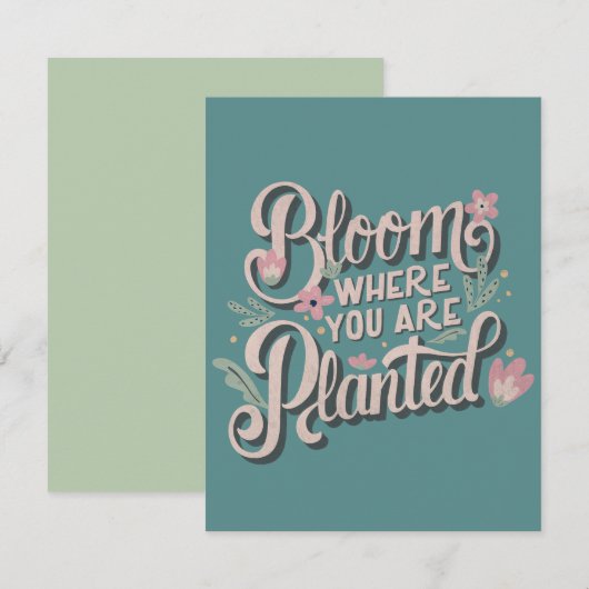 Carte De Correspondance Fleur où vous êtes planté (Devant / Derrière)
