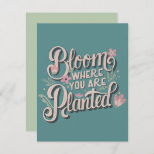 Carte De Correspondance Fleur où vous êtes planté