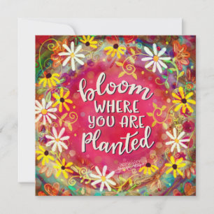 Carte De Correspondance "Fleur où vous êtes planté" Inspiritisme