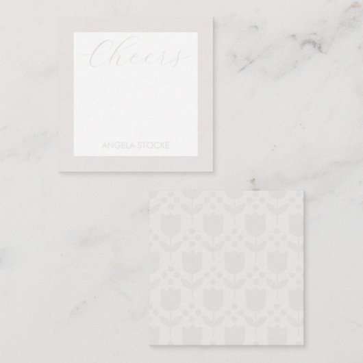 Carte De Correspondance Fleur Rétro Personnalisée (Devant / Derrière)