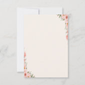 Carte De Correspondance Fleur rose d'aquarelle douce (Devant)