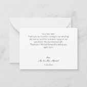 Carte De Correspondance Fleur rose Fleur noire - Noir Blanc Petit Merci (Dos)