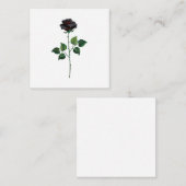 Carte De Correspondance Fleur rose noire (Devant / Derrière)