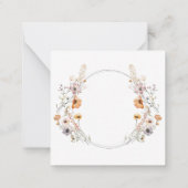 Carte De Correspondance Fleur sauvage Boho Baby shower Déchets Raffle (Dos)