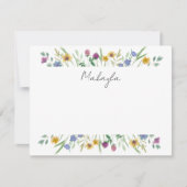 Carte De Correspondance Fleur sauvage personnalisé (Devant)