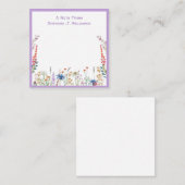 Carte De Correspondance Fleur sauvage Personnalisé Une Note De (Devant / Derrière)