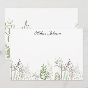 Carte De Correspondance Fleur sauvage souple personnalisé