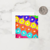 Carte De Correspondance Fleuron multicolore (Devant/Arrière en situation)