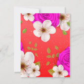 Carte De Correspondance Fleurs aquarelles 14 (Dos)