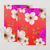 Carte De Correspondance Fleurs aquarelles 14 (Devant / Derrière)