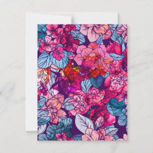 Carte De Correspondance Fleurs aquarelles 16