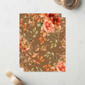 Carte De Correspondance Fleurs aquarelles 2 (Devant/Arrière en situation)