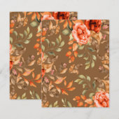 Carte De Correspondance Fleurs aquarelles 2 (Devant / Derrière)