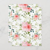 Carte De Correspondance Fleurs aquarelles 23 (Devant / Derrière)