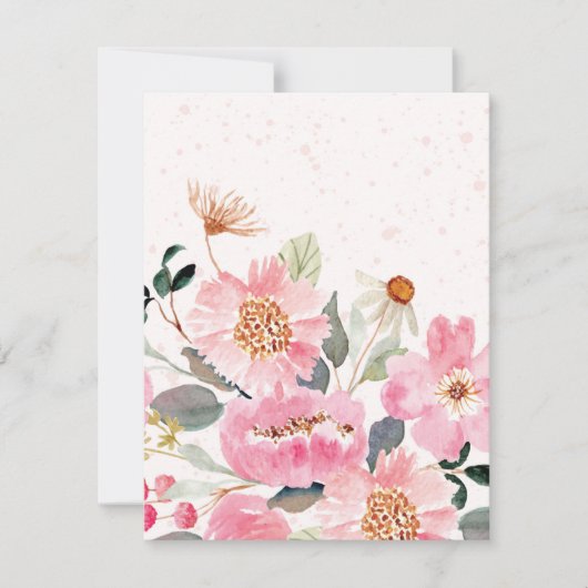 Carte De Correspondance Fleurs aquarelles 5 (Devant)