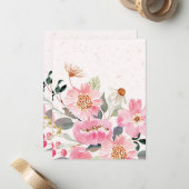 Carte De Correspondance Fleurs aquarelles 5 (Devant/Arrière en situation)