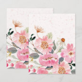 Carte De Correspondance Fleurs aquarelles 5 (Devant / Derrière)