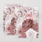 Carte De Correspondance Fleurs aquarelles 9 (Devant / Derrière)