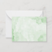 Carte De Correspondance Fleurs avec dégradé vert (Dos)