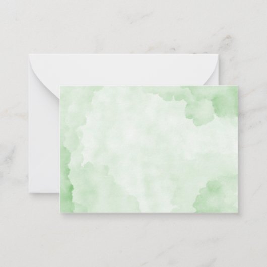 Carte De Correspondance Fleurs avec dégradé vert (Dos)