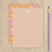 Carte De Correspondance Fleurs botaniques Abstraites Monogrammes floraux