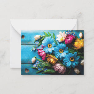 Carte De Correspondance Fleurs colorées