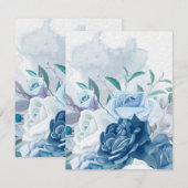 Carte De Correspondance Fleurs d'aquarelle 8 (Devant / Derrière)