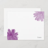 Carte De Correspondance Fleurs d'aquarelle de prune (Devant / Derrière)