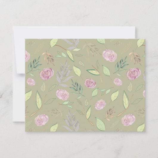 Carte De Correspondance Fleurs d'aquarelle festive 5 (Devant)