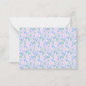 Carte De Correspondance Fleurs d'aquarelle Preppy Papeterie personnalisée (Dos)