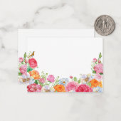 Carte De Correspondance Fleurs d'art Rose (Devant/Arrière en situation)