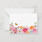 Carte De Correspondance Fleurs d'art Rose (Dos)