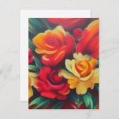 Carte De Correspondance Fleurs d'automne (Devant / Derrière)