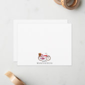 Carte De Correspondance Fleurs de bicyclettes personnalisées (Devant/Arrière en situation)