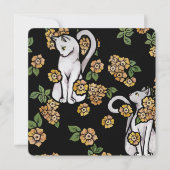 Carte De Correspondance Fleurs de chats blancs (Devant)