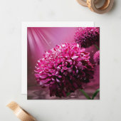 Carte De Correspondance Fleurs de dahlia (Devant/Arrière en situation)
