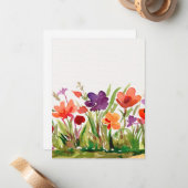 Carte De Correspondance Fleurs de jardin (Devant/Arrière en situation)